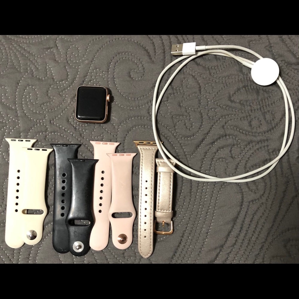 Apple Watch Series 3 plus 4 bands
